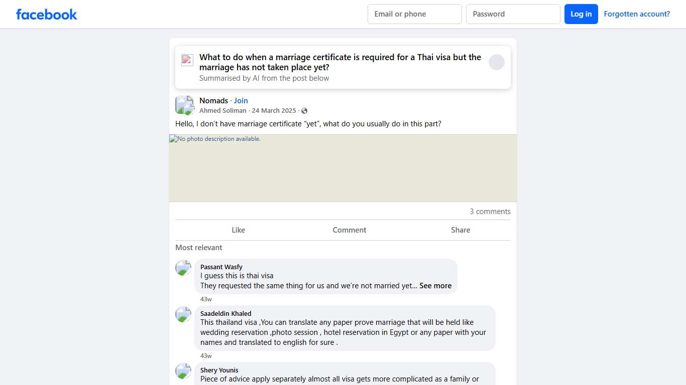 Nomads | Hello, I don’t have marriage certificate “yet”, what do you usually do in this part | Facebook