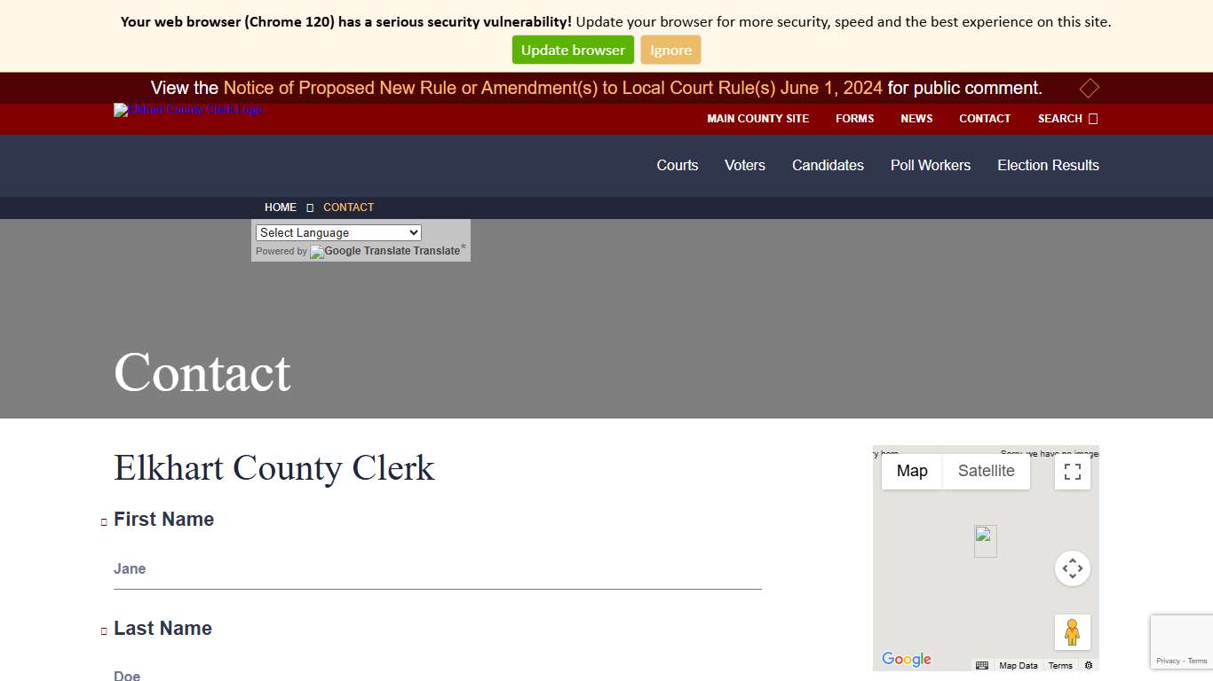Contact - Elkhart County Clerk