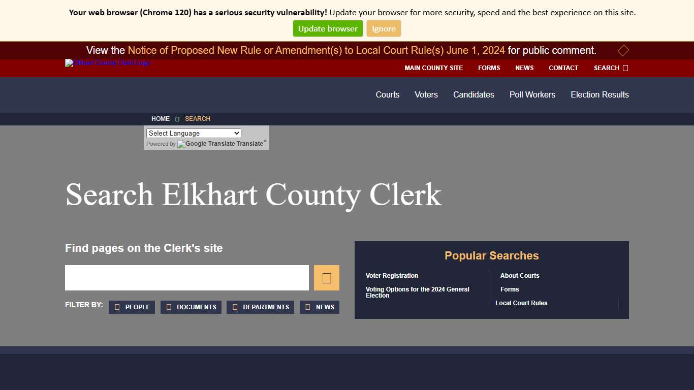Search - Elkhart County Clerk